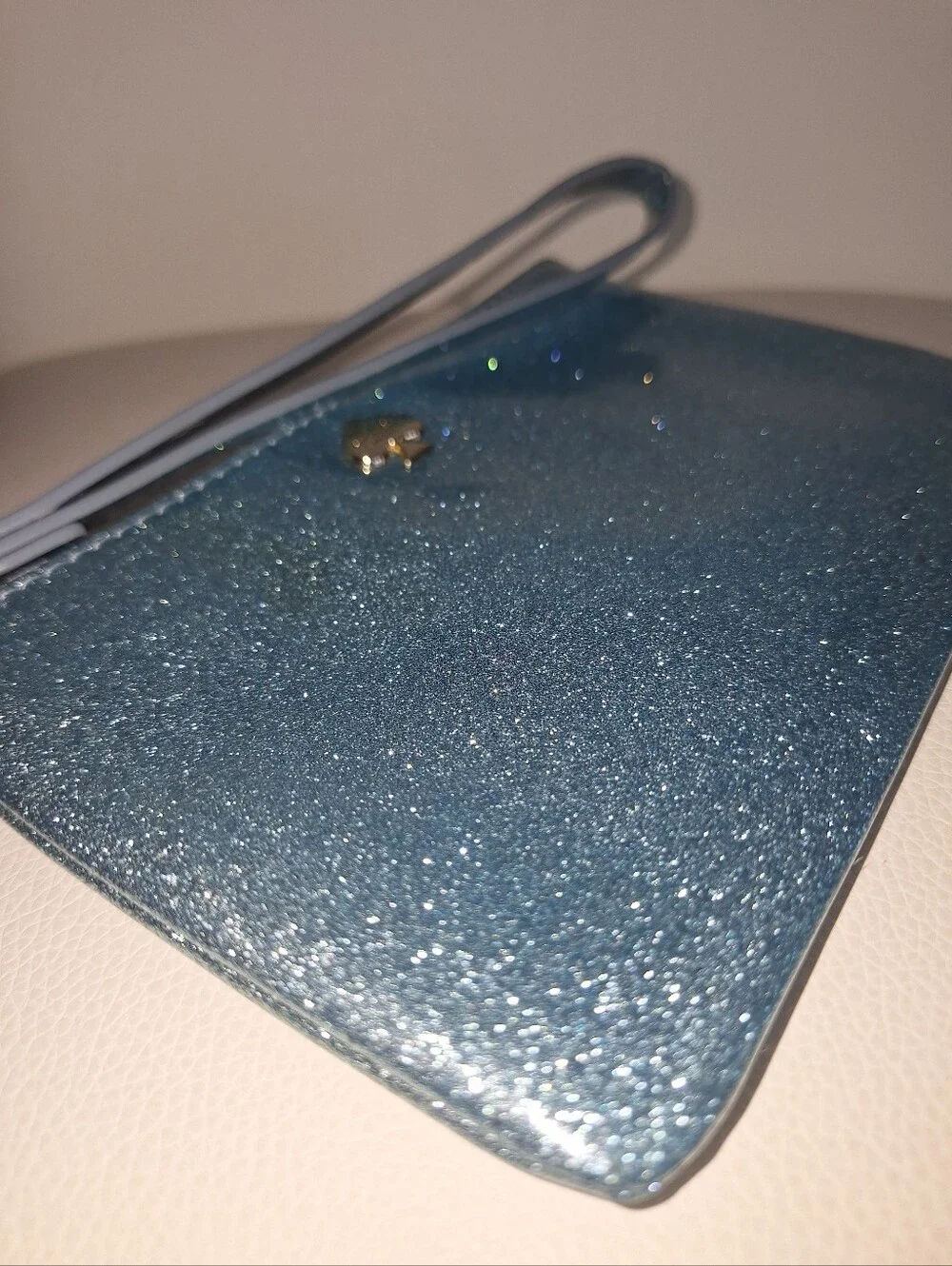 Kate Spade Teal Blue Glitter Wrislet EUC